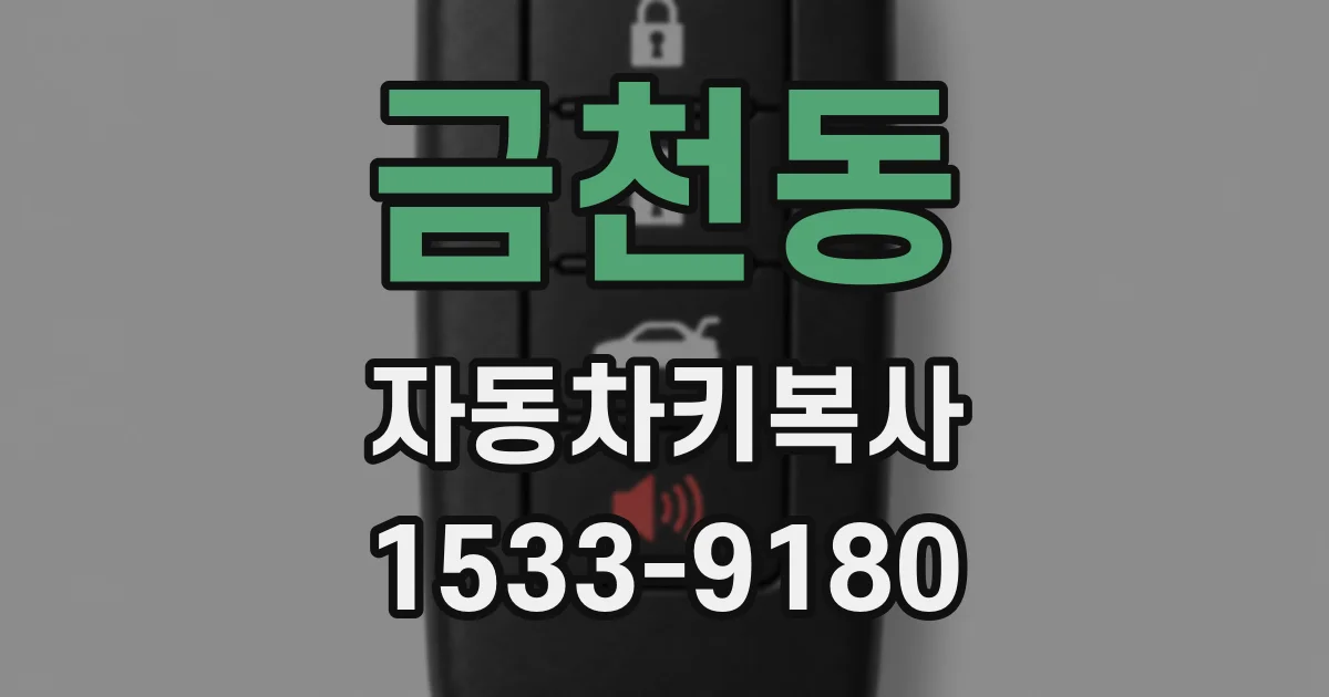 금천동 자동차키복사