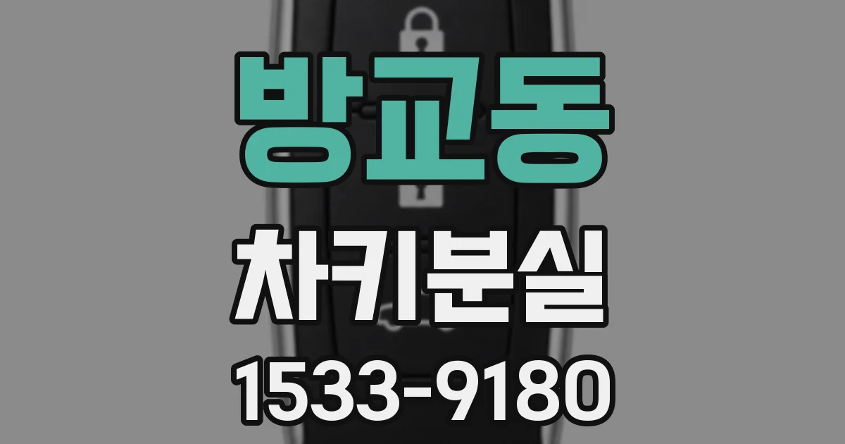 방교동 차키분실