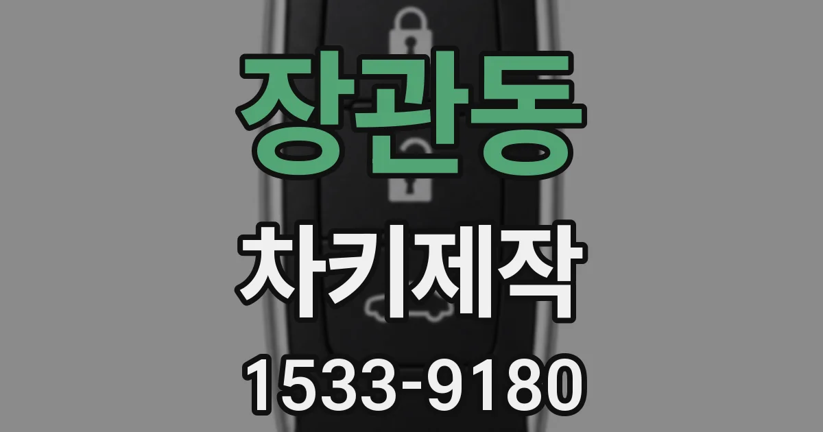 장관동 차키제작