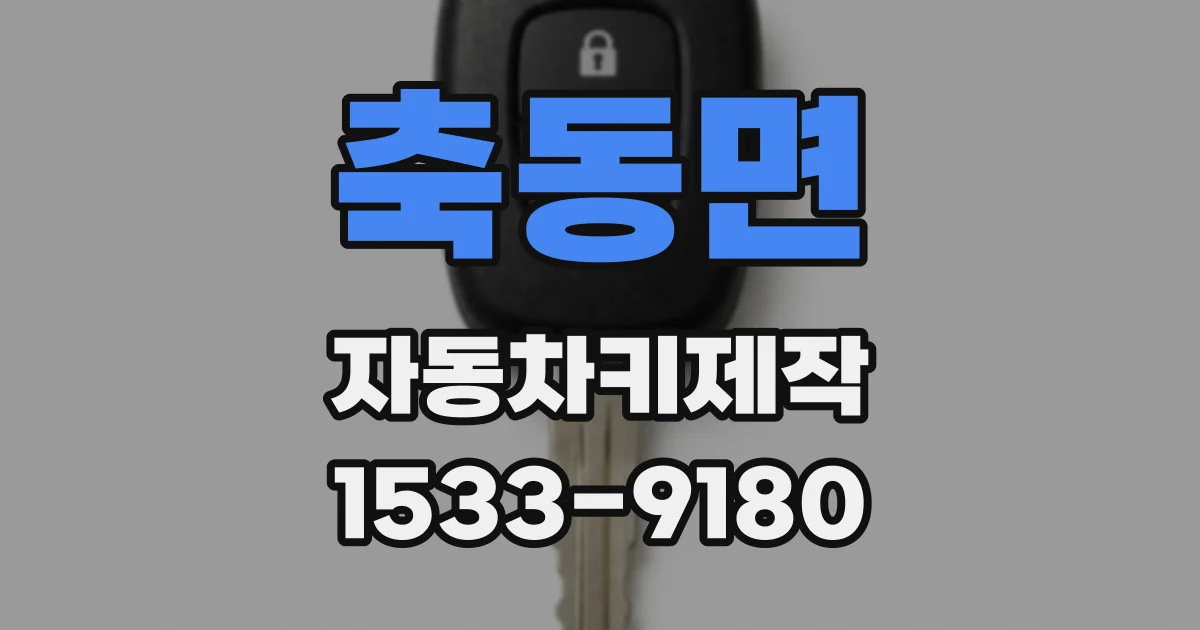 축동면 자동차키제작