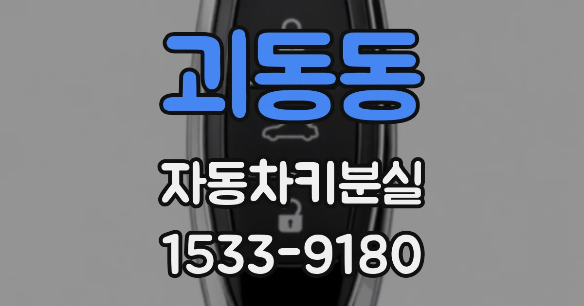 괴동동 자동차키분실