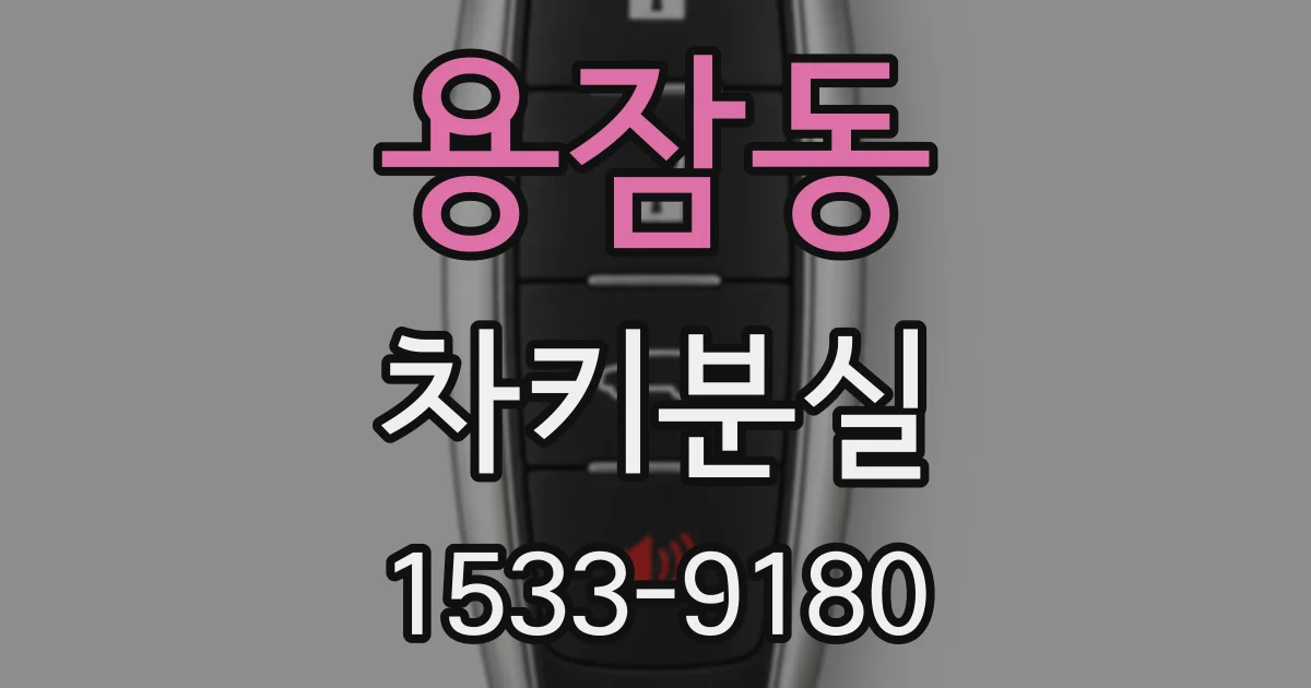 용잠동 차키분실