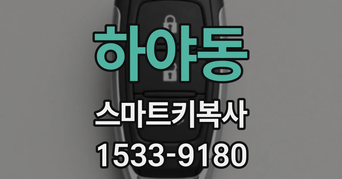 하야동 스마트키복사