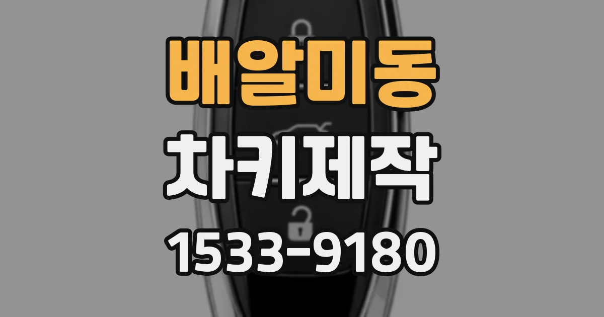 배알미동 차키제작