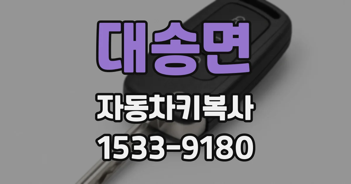 대송면 자동차키복사