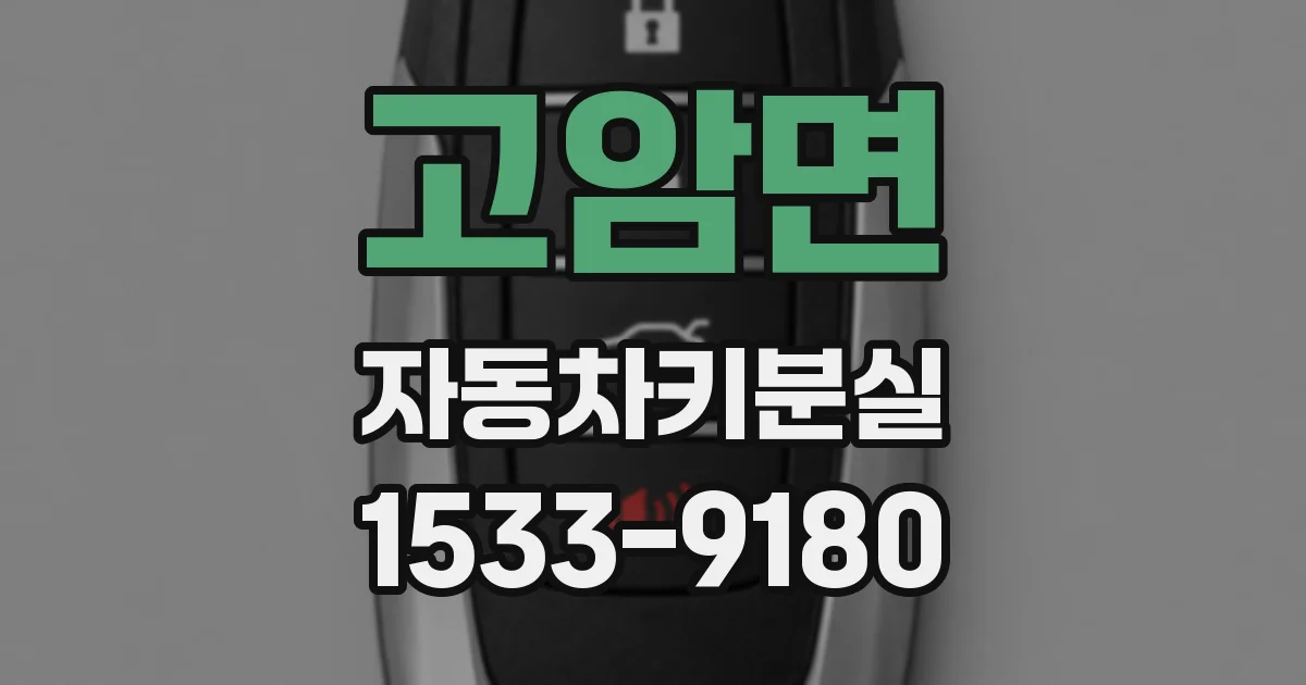 고암면 자동차키분실