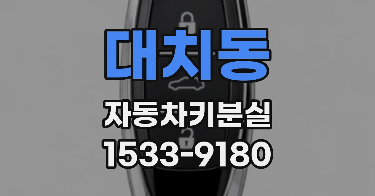 대치동 자동차키분실