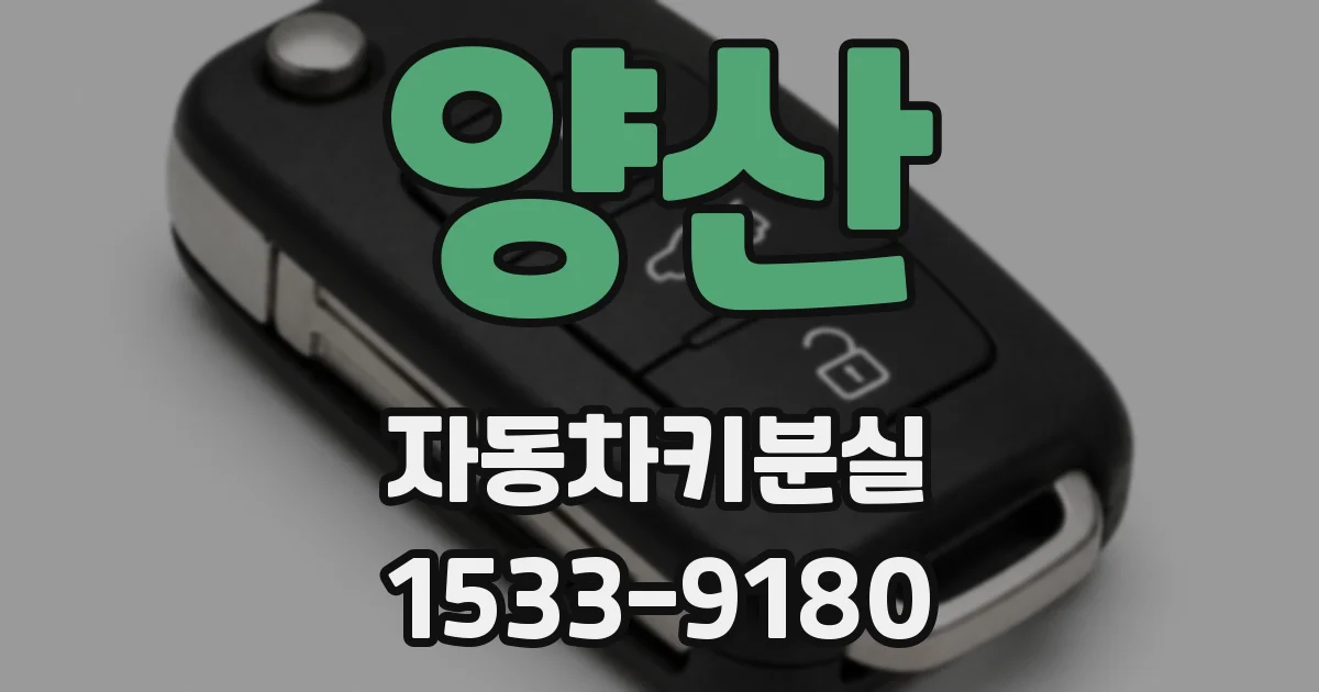 양산 자동차키분실