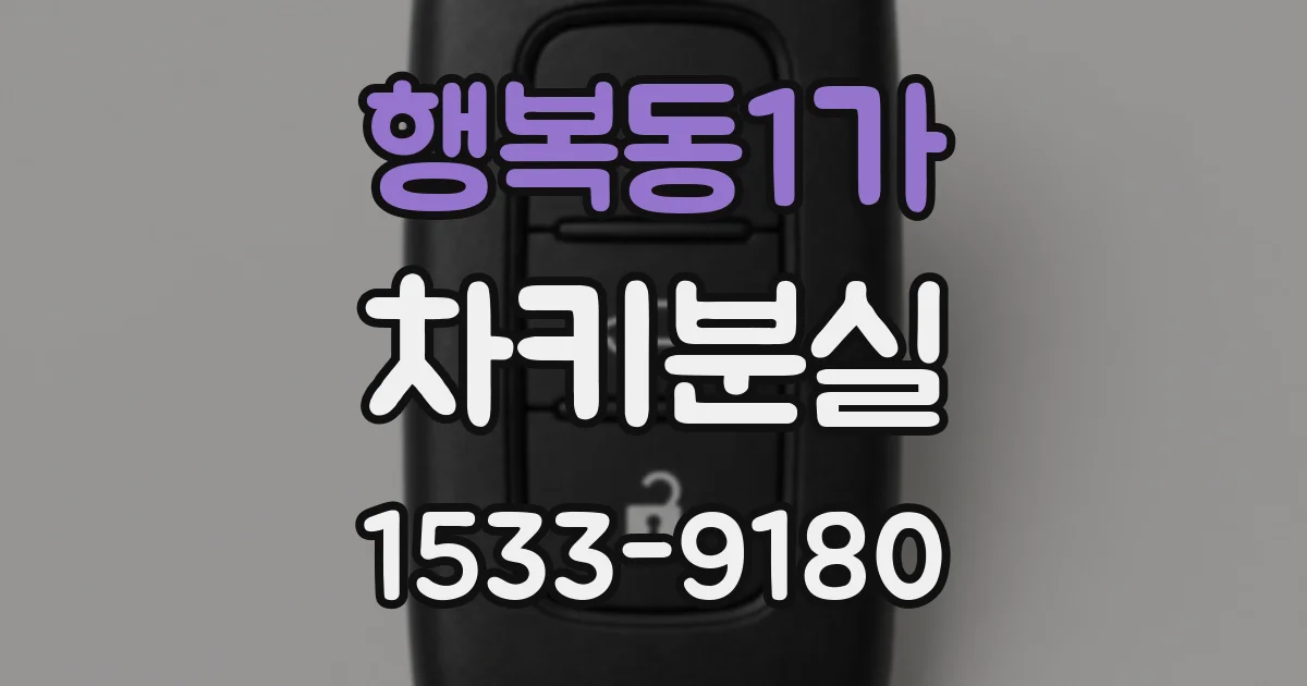 행복동1가 차키분실