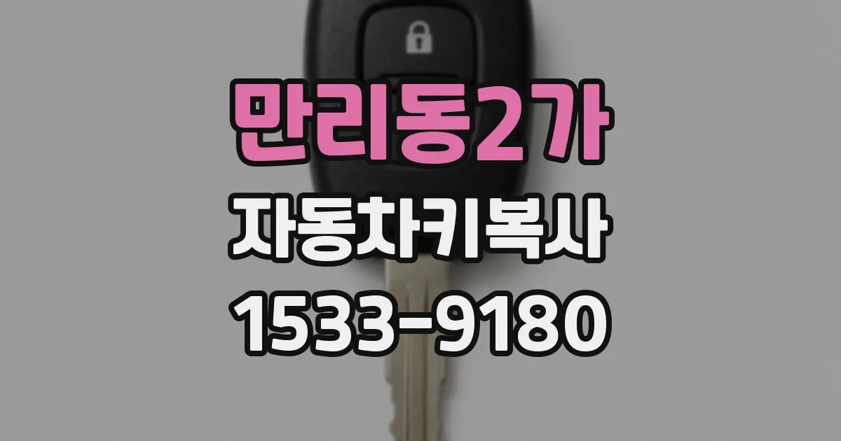만리동2가 자동차키복사