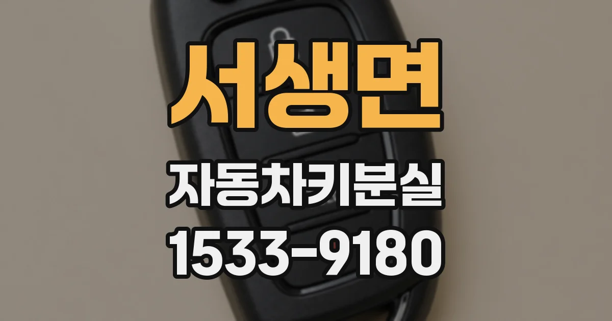 서생면 자동차키분실