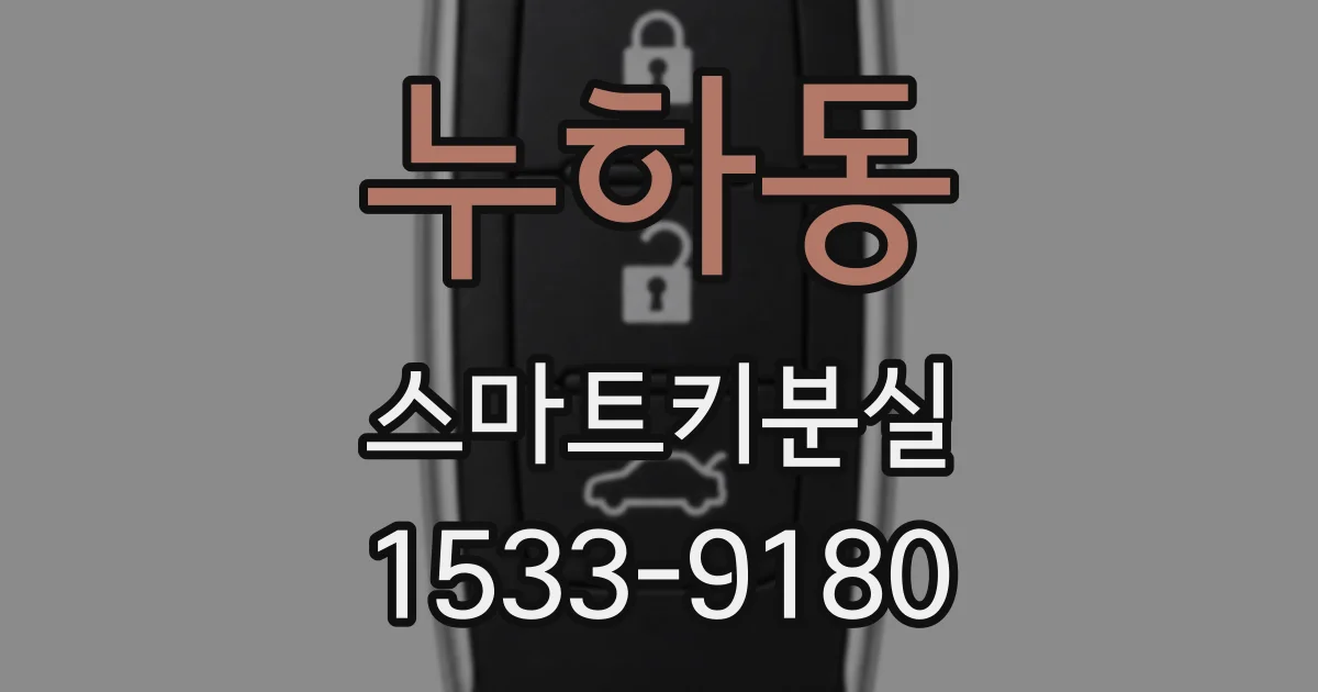 누하동 스마트키분실