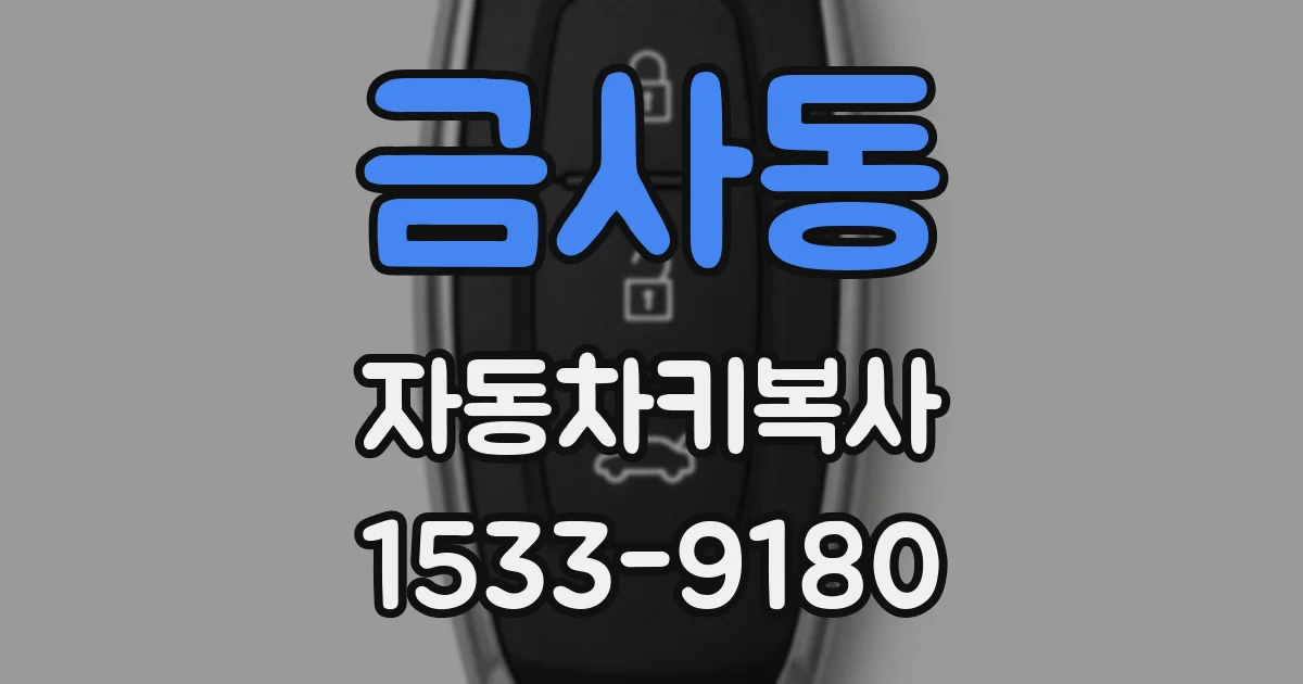 금사동 자동차키복사