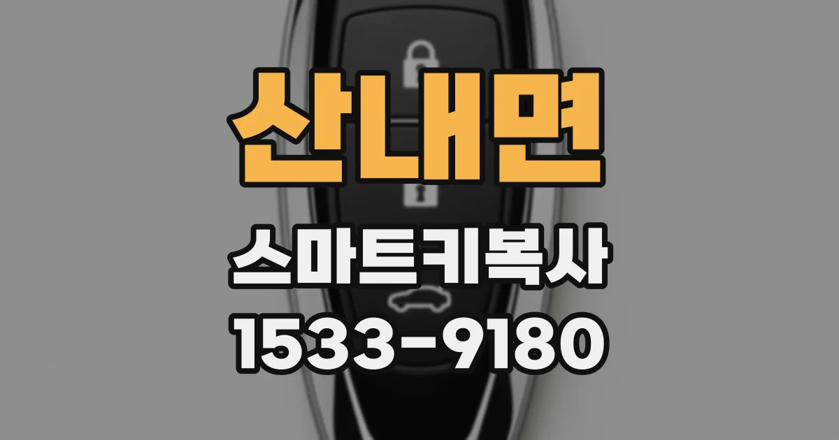 산내면 스마트키복사