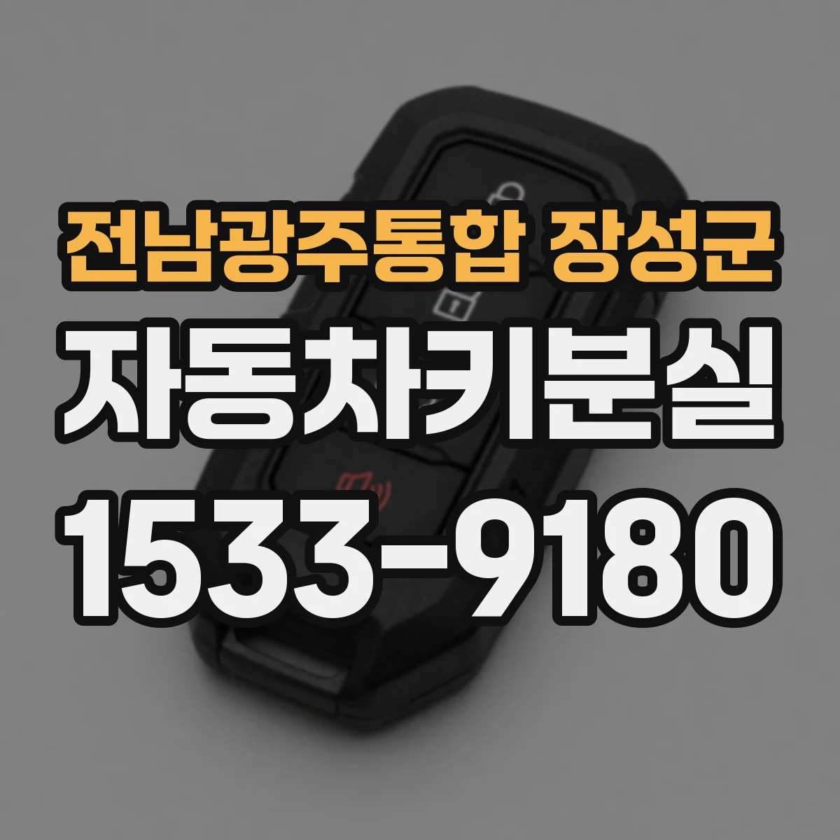 전남광주통합 장성군 자동차키분실
