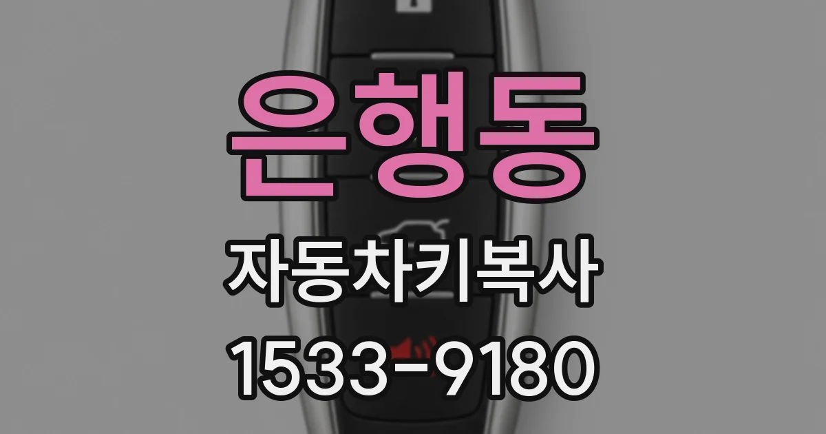 은행동 자동차키복사