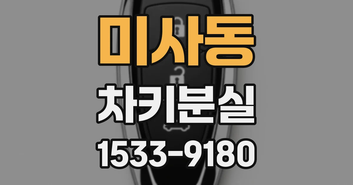 미사동 차키분실