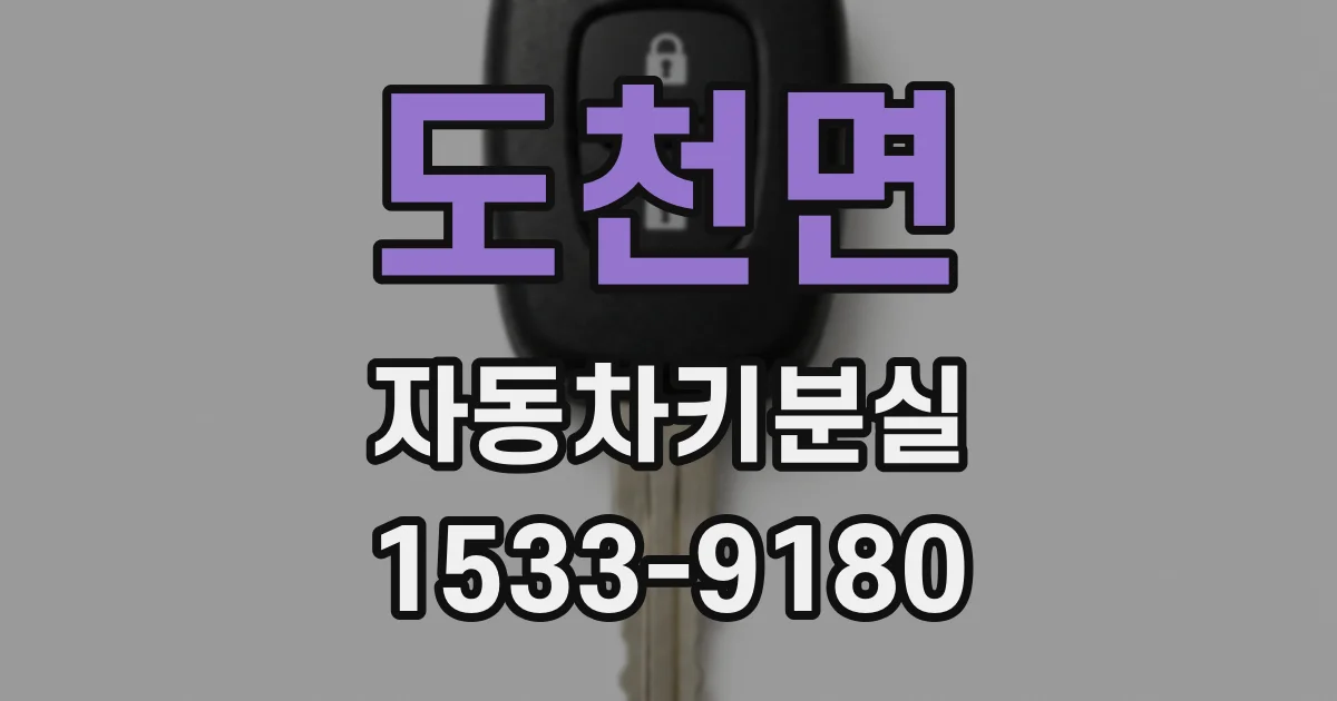 도천면 자동차키분실