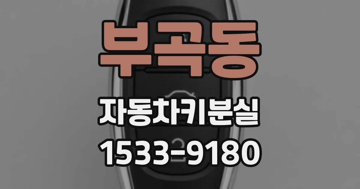 부곡동 자동차키분실