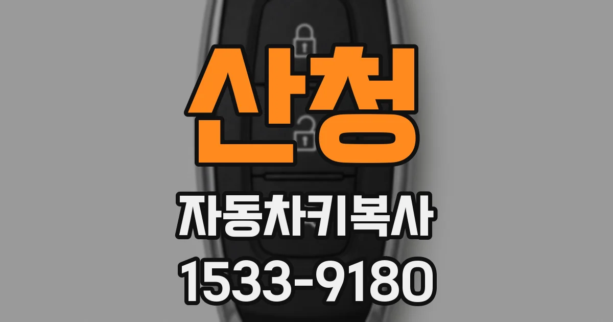 산청 자동차키복사