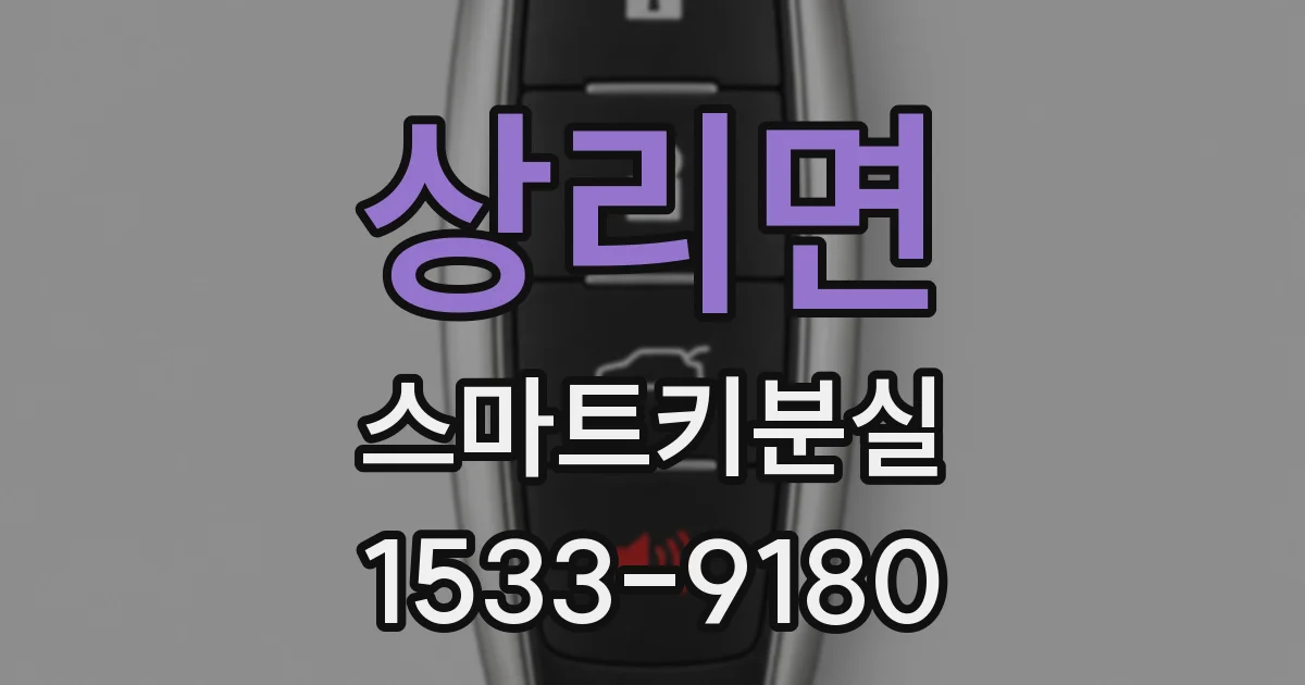 상리면 스마트키분실