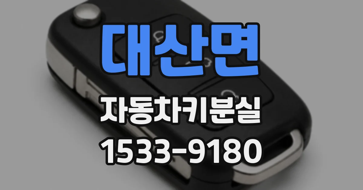 대산면 자동차키분실