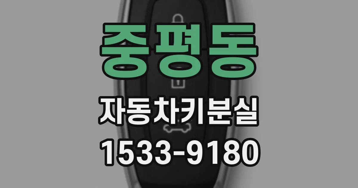 중평동 자동차키분실