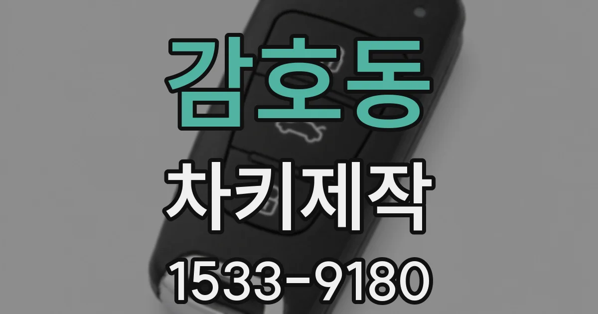 감호동 차키제작