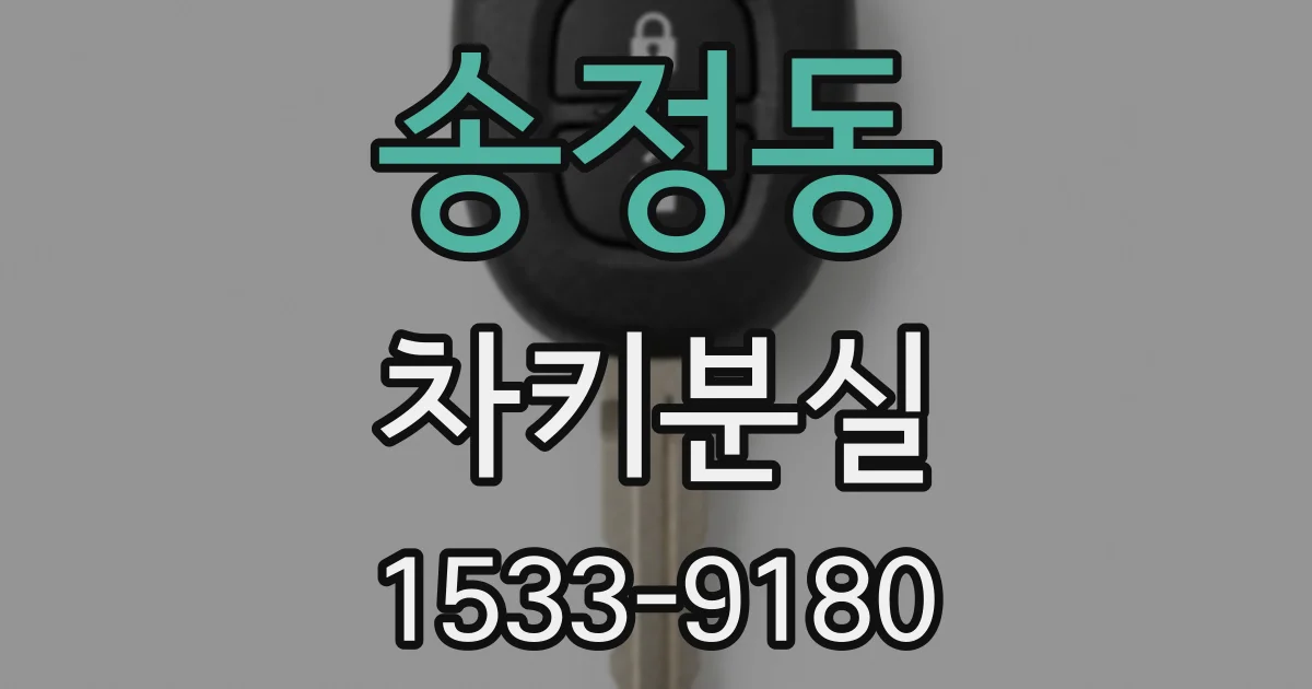 송정동 차키분실