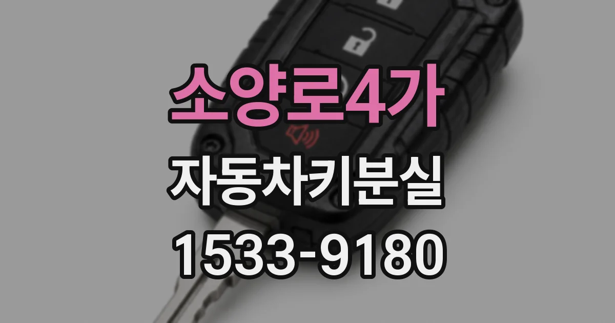 소양로4가 자동차키분실