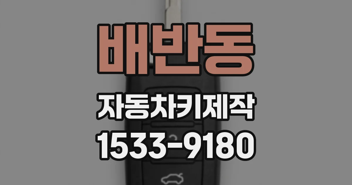 배반동 자동차키제작