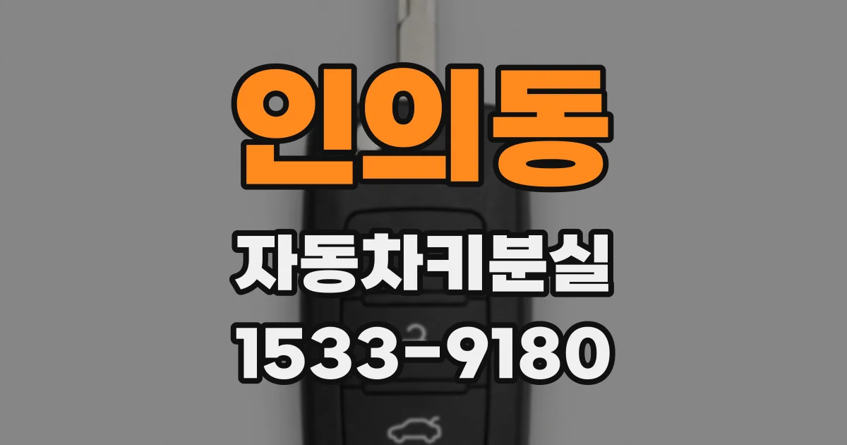 인의동 자동차키분실
