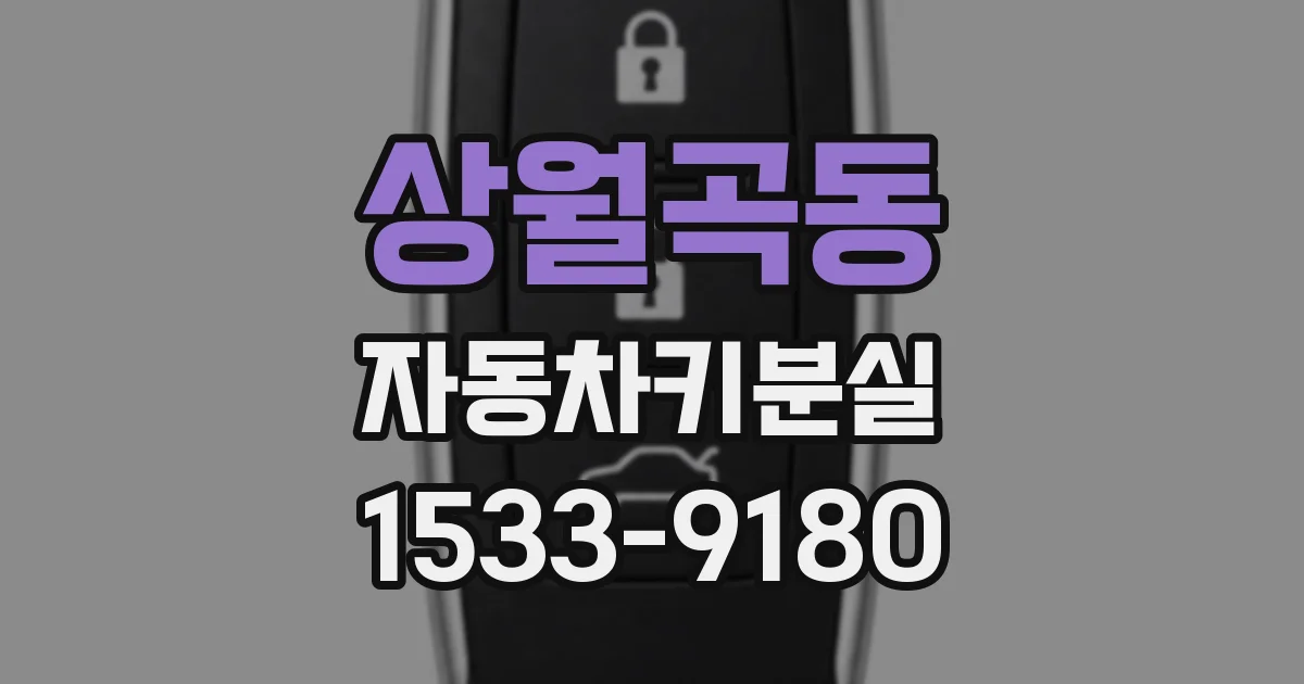 상월곡동 자동차키분실