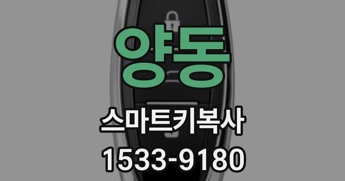 양동 스마트키복사