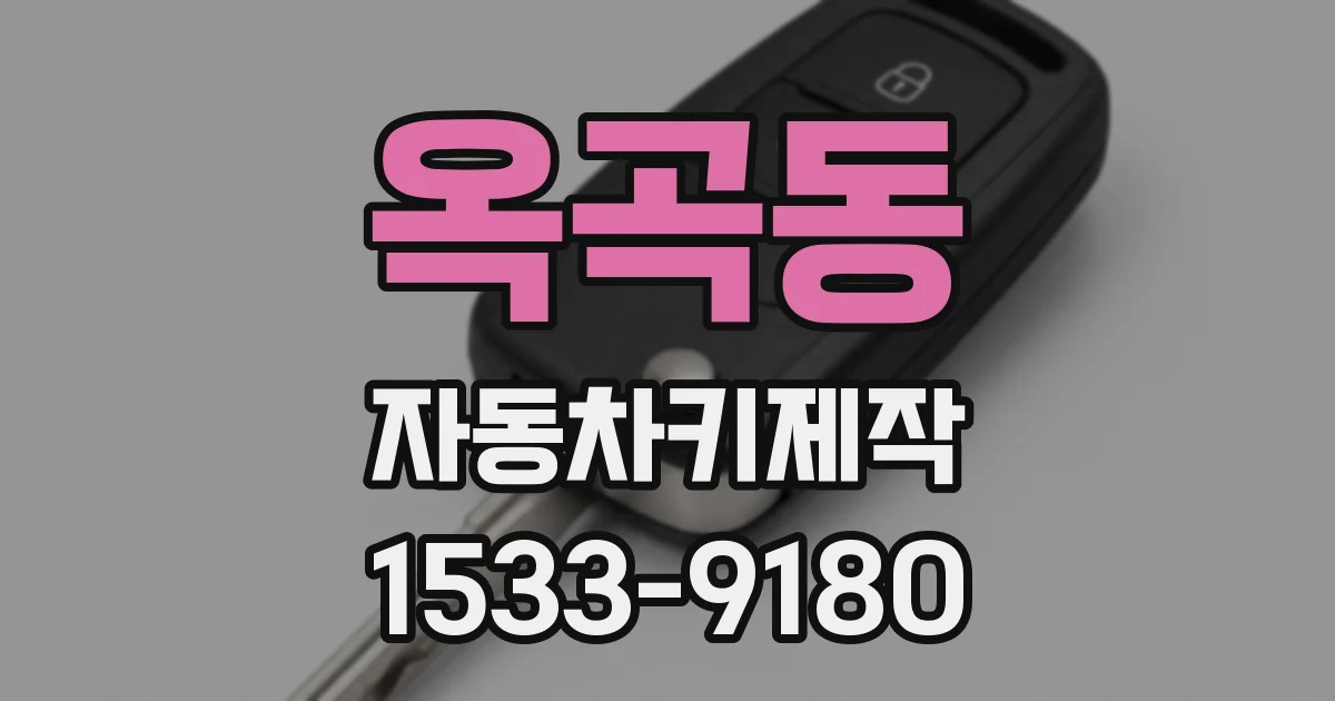 옥곡동 자동차키제작