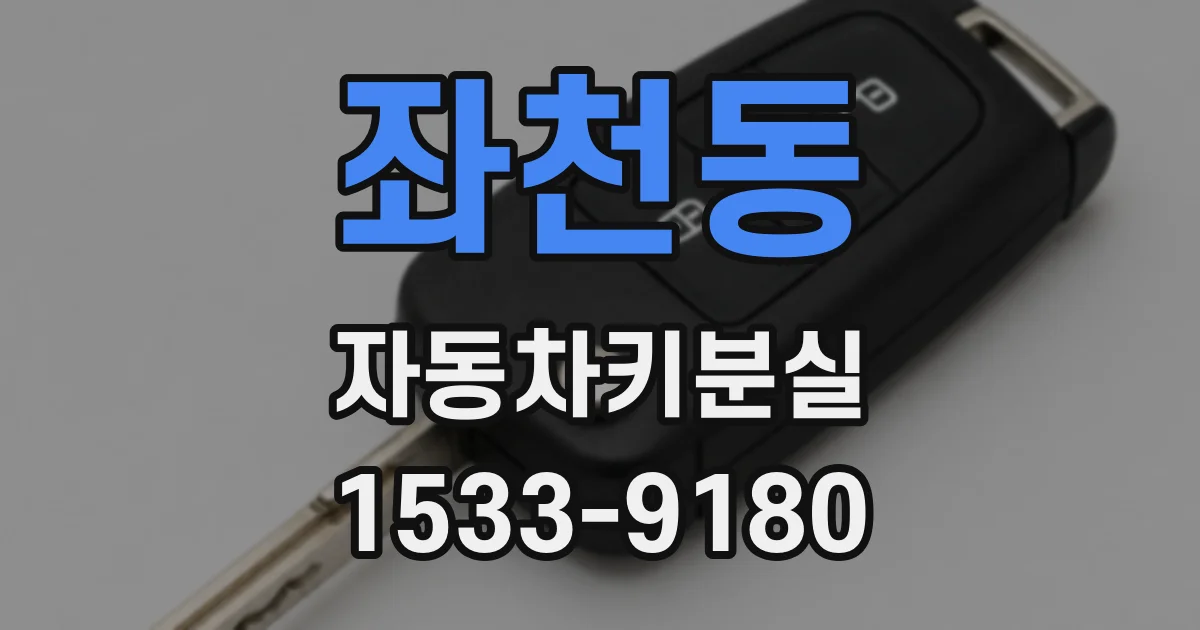 좌천동 자동차키분실