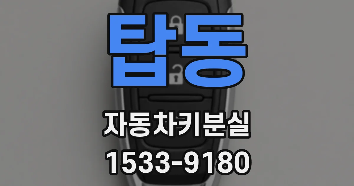 탑동 자동차키분실