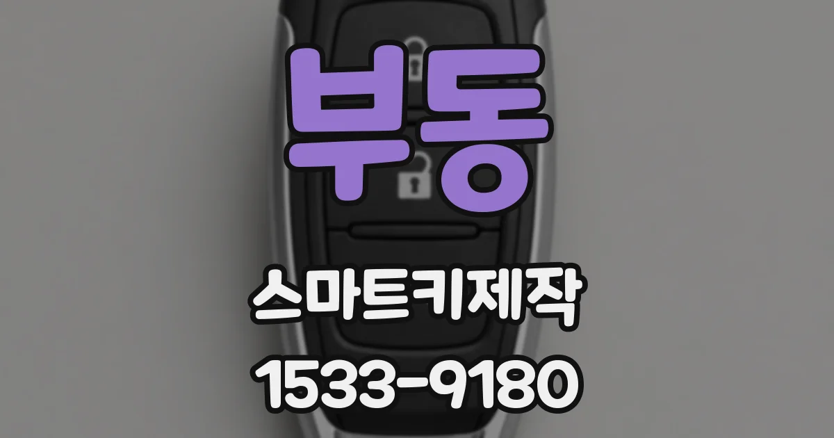부동 스마트키제작