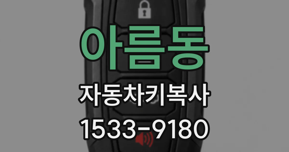 아름동 자동차키복사