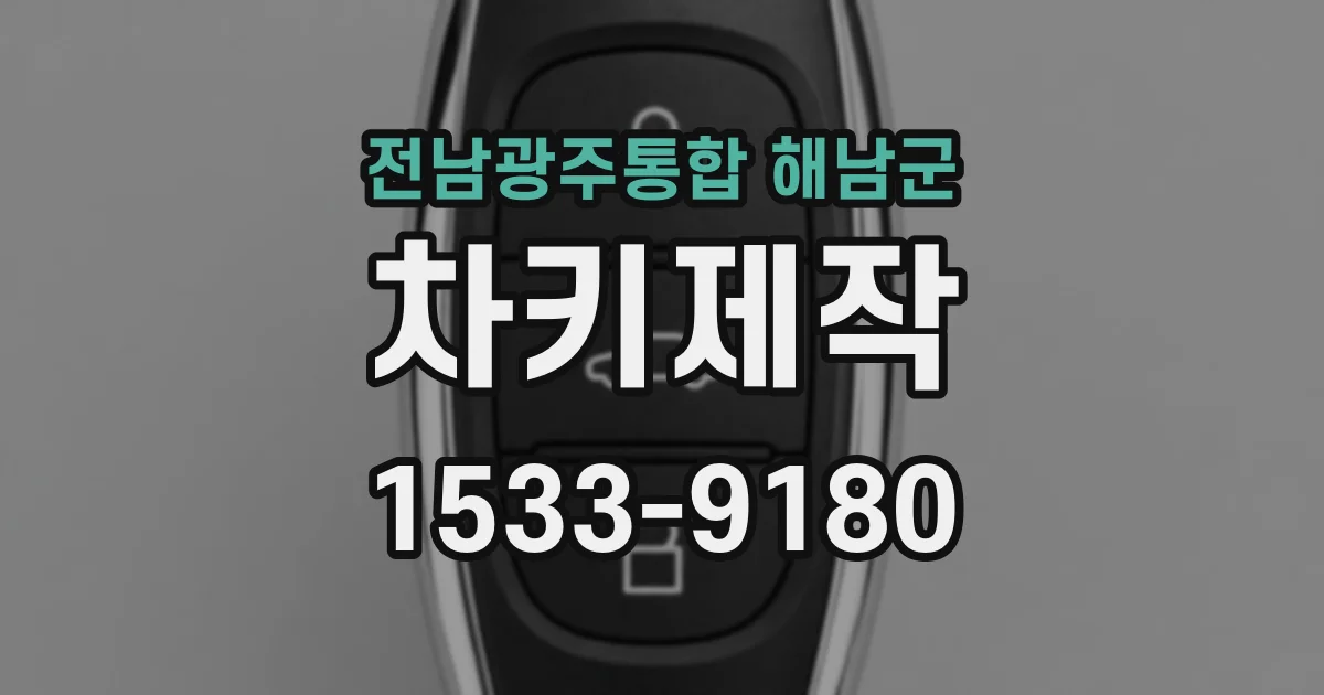 전남광주통합 해남군 차키제작
