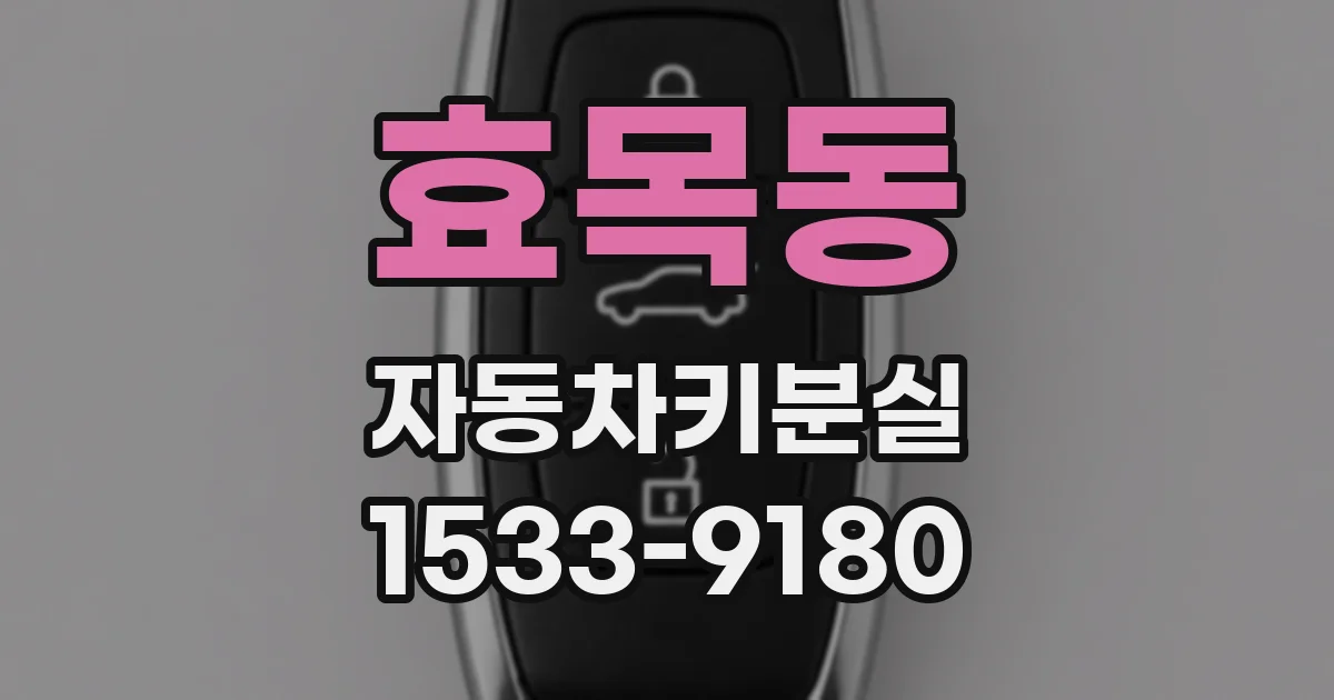 효목동 자동차키분실