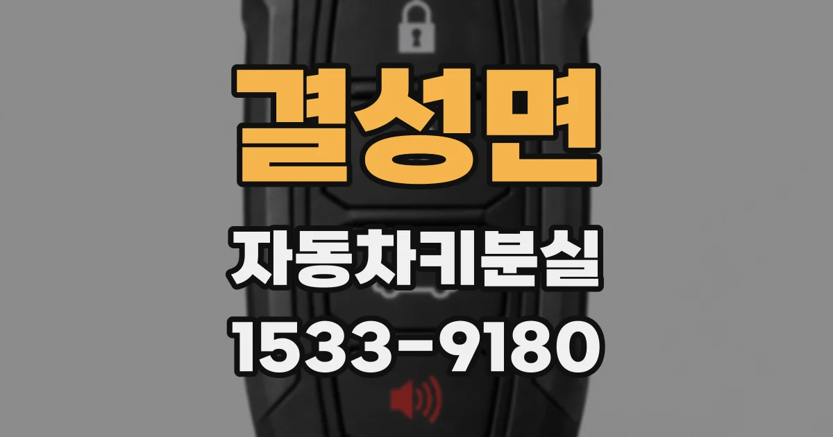 결성면 자동차키분실