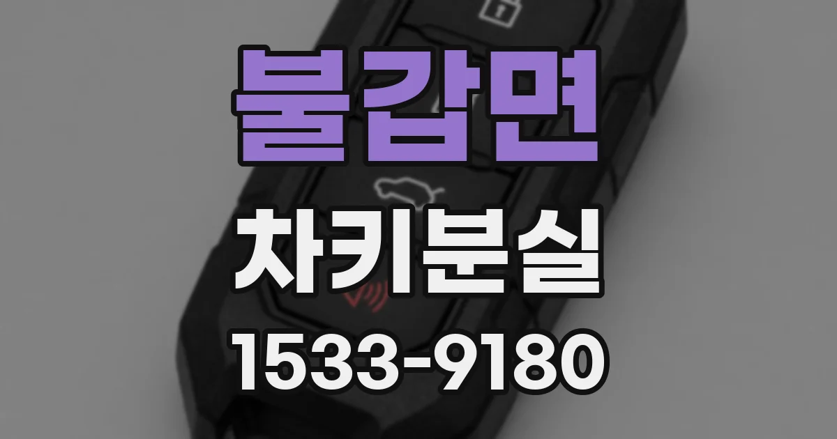 불갑면 차키분실
