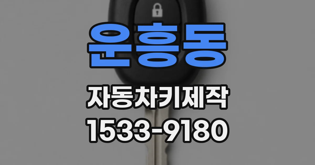 운흥동 자동차키제작