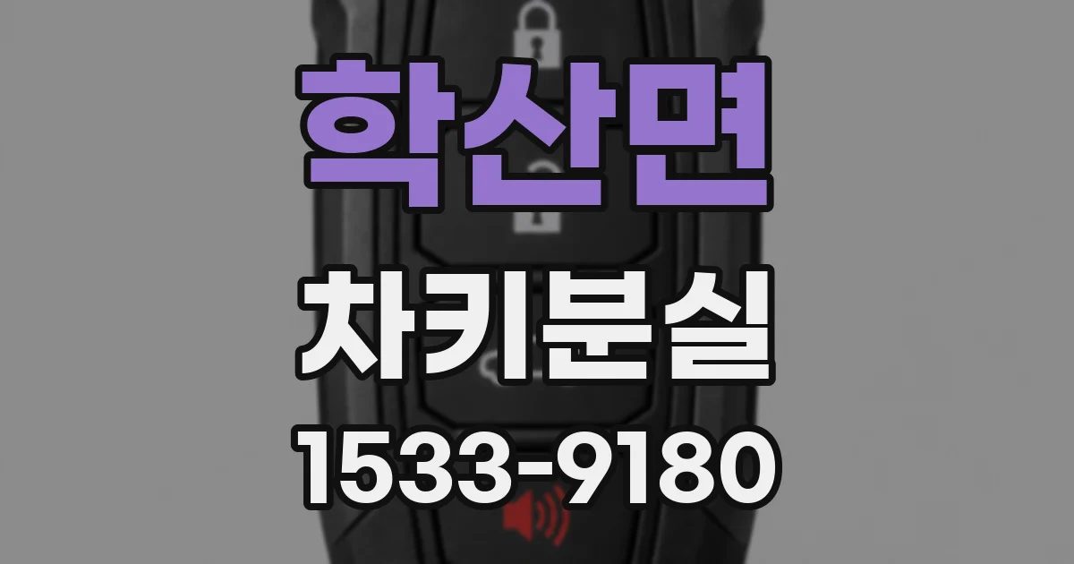 학산면 차키분실