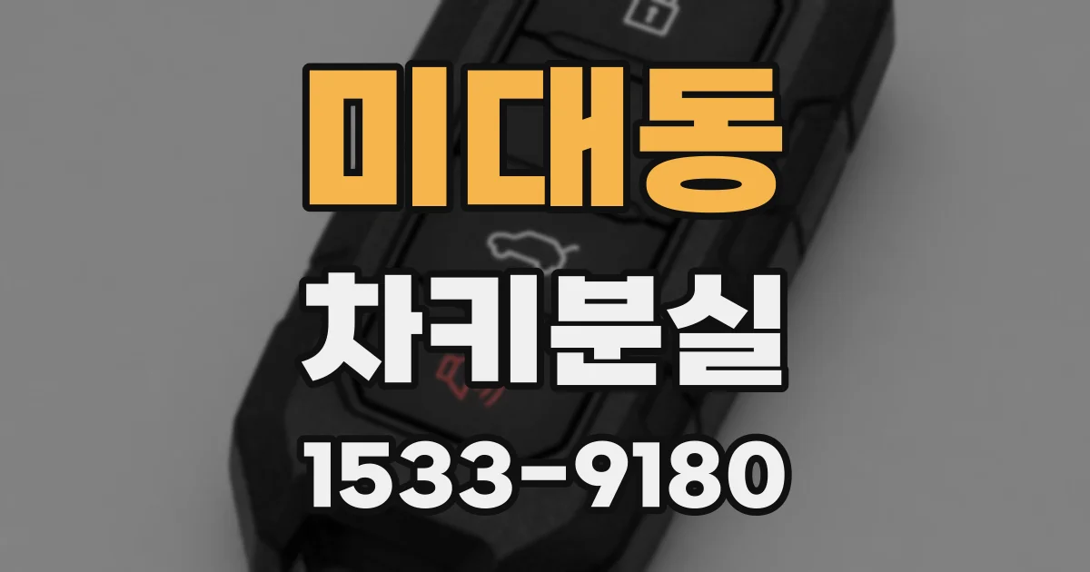 미대동 차키분실