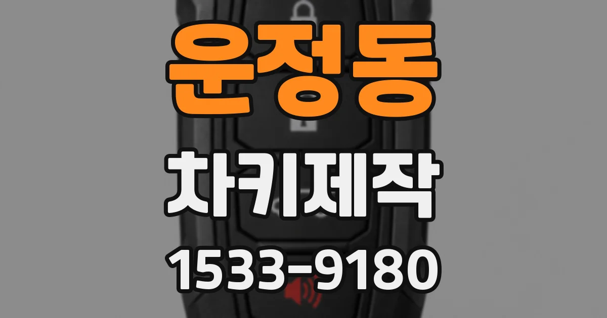 운정동 차키제작