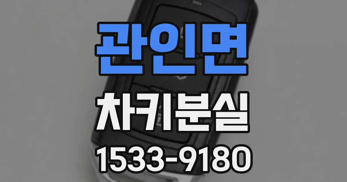 관인면 차키분실