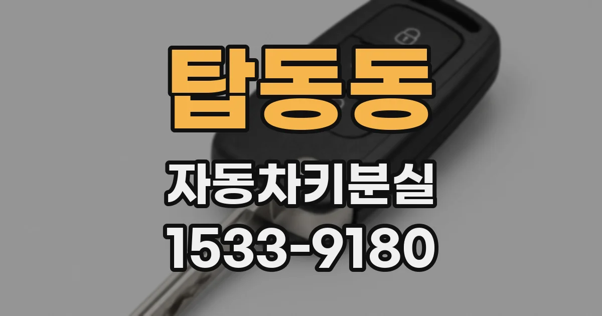 탑동동 자동차키분실