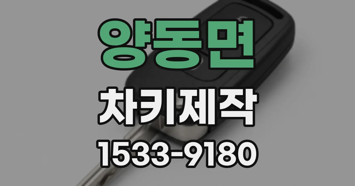 양동면 차키제작